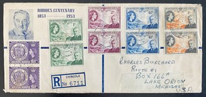 1952 Chingola Southern Rhodesia First Day Cover To Lake Orion MI Usa Rhodes Cent