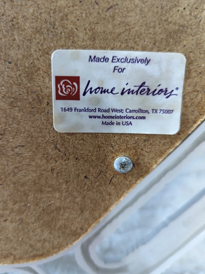 Vintage Homco Home Interior Octagon White Faux Bamboo Mirror 17.5x14.5 Foto 4 de 4