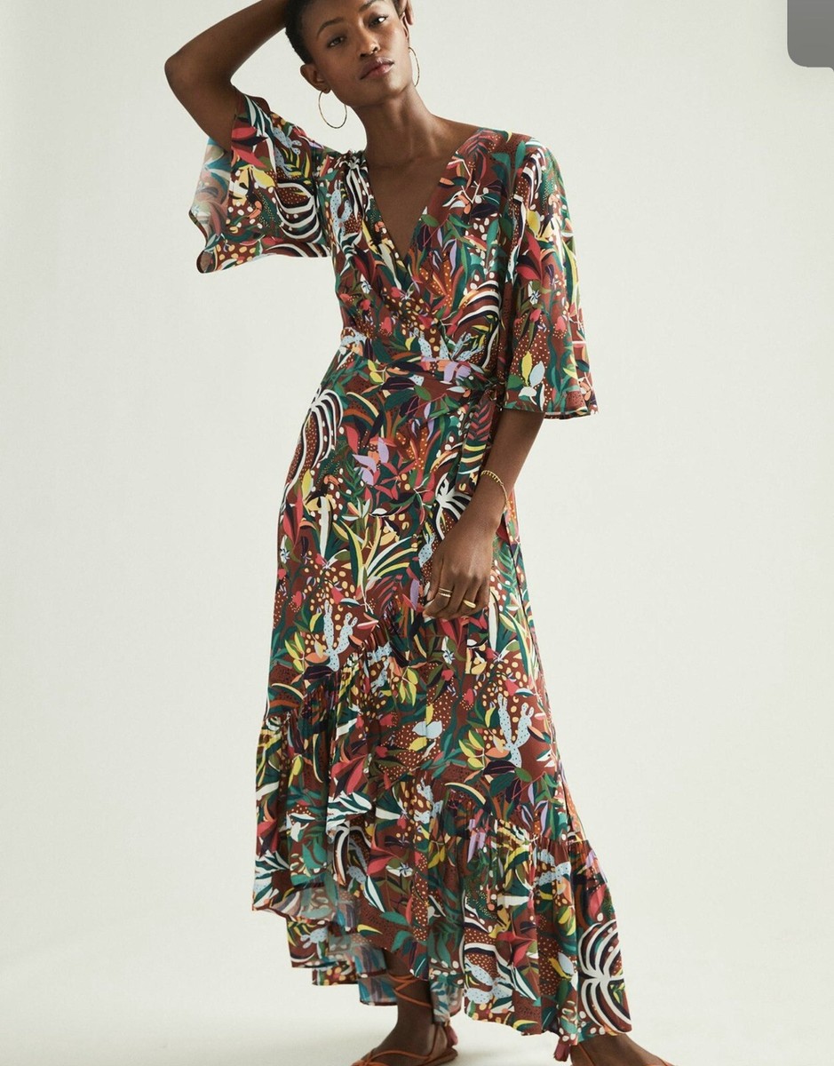 ruched strapless maxi dress Large / Multicolor