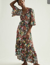 New Anthropologie x Farm Rio Fiesta Wrap Maxi Dress sz XS