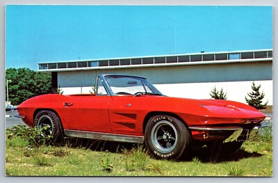 1963 Corvette Convertible 1st Year of Stingray Body Postcard