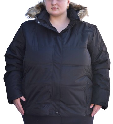 New Snow Country Womens Plus Size 1X 2X 3X 4X 5X 6X  Vail Down Alt Jacket Black