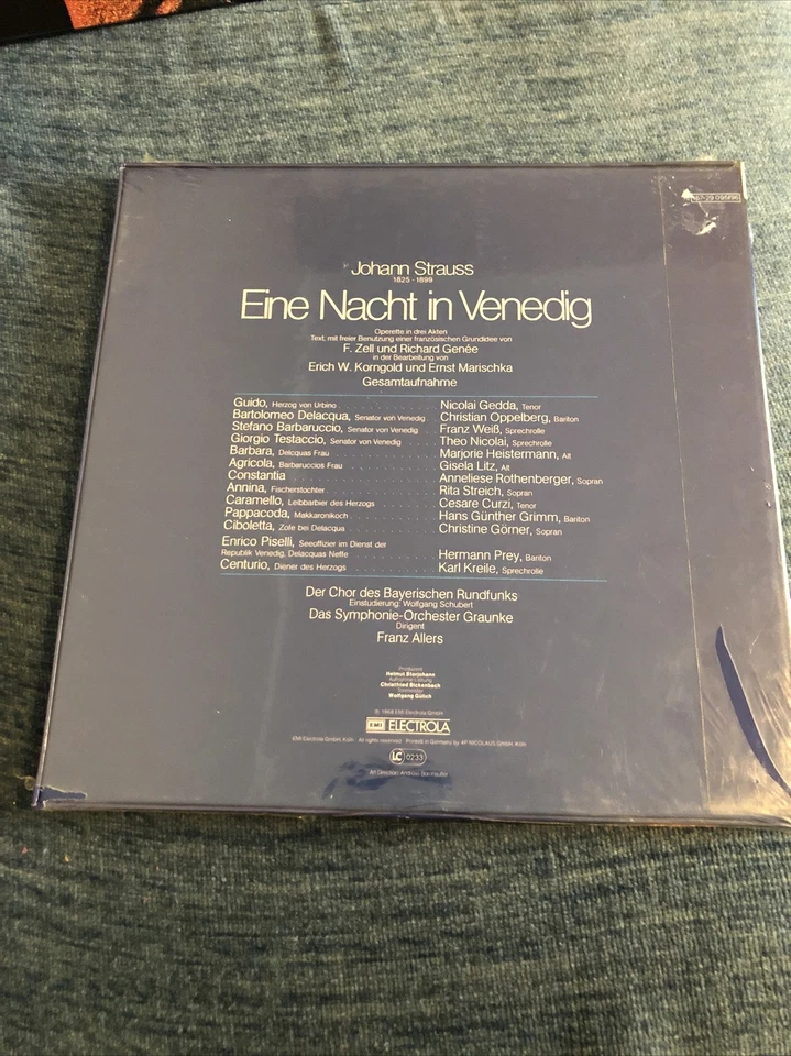 Johann Strauss A Night in Venice Rita Streich Odeon 2 LP Import Box Set Sealed! - Image 2 of 3