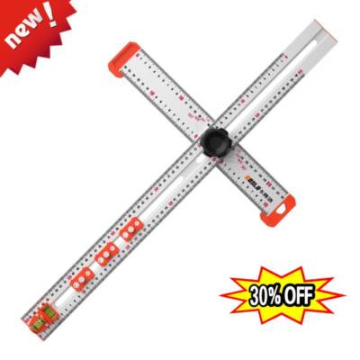 2in1 Drilling Positioning Ruler High Precision Angle Ruler Woodworking Tool-
