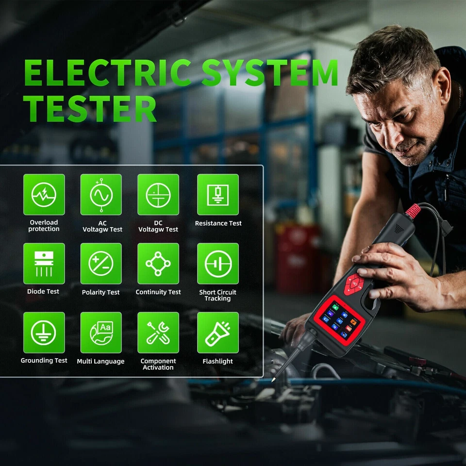 JDiag P200 Smart Hook Power Probe Car Circuit Analyzer 9V-30V Injector Tester US - Image 4 of 4