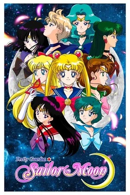 POP POSTERS Sailor Moon Faces of All Guardians POSTER 24 X 36 Inches SWEET!