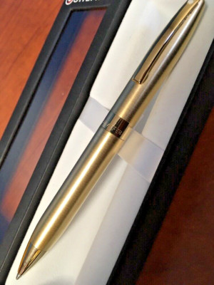 Sheaffer Legacy Heritage Brushed Gold Plate Ballpoint Pen - Made in Germany