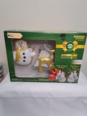 Air Wick Limited Edition Christmas Decor Warmers  & 4 Essential Oil Refills Set