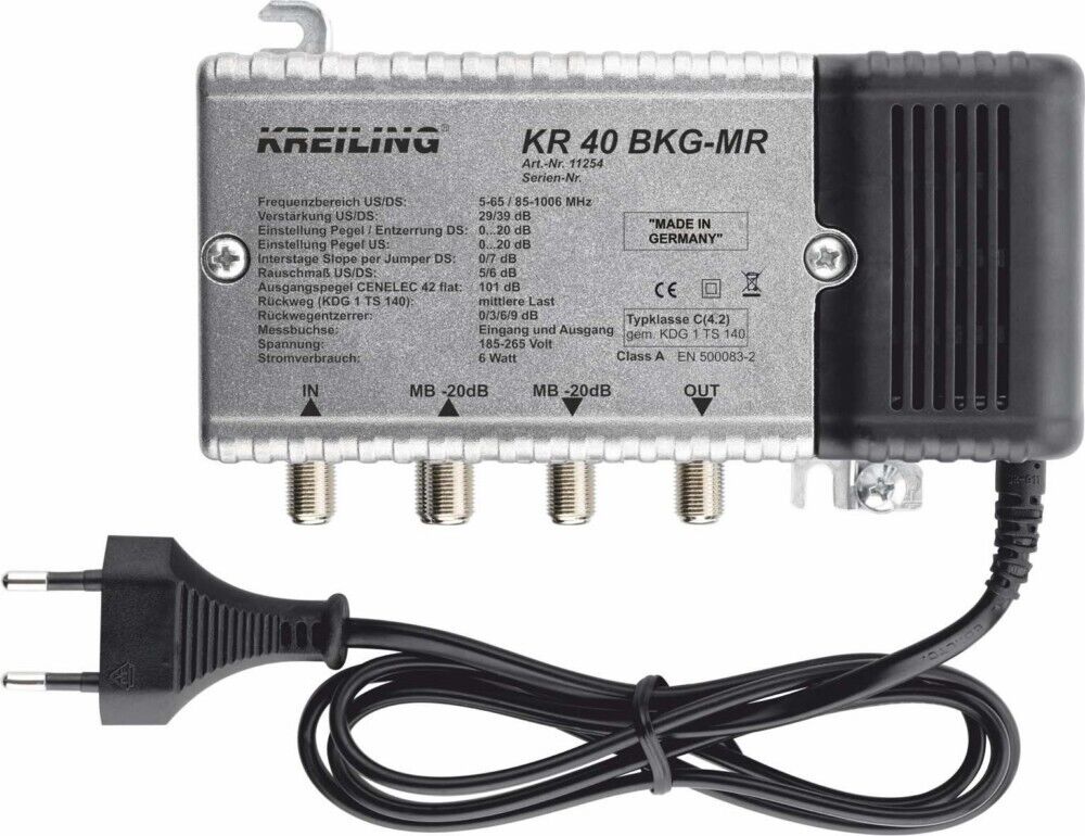 Kreiling Tech. BK-Verstärker 39dB KR 40 BKG-MR BK-Verstärker 11254