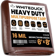 WHITEDUCK Heavy Duty Poly Tarp 16 Mil - Waterproof Tarpaulin Cover Resistant