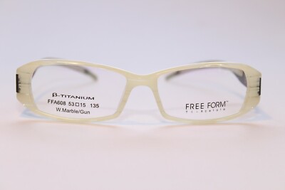 Damen Brille Freeform B-Titanium FFA 608 W.Marble / Gun 53[]15 Panto Kunststoff
