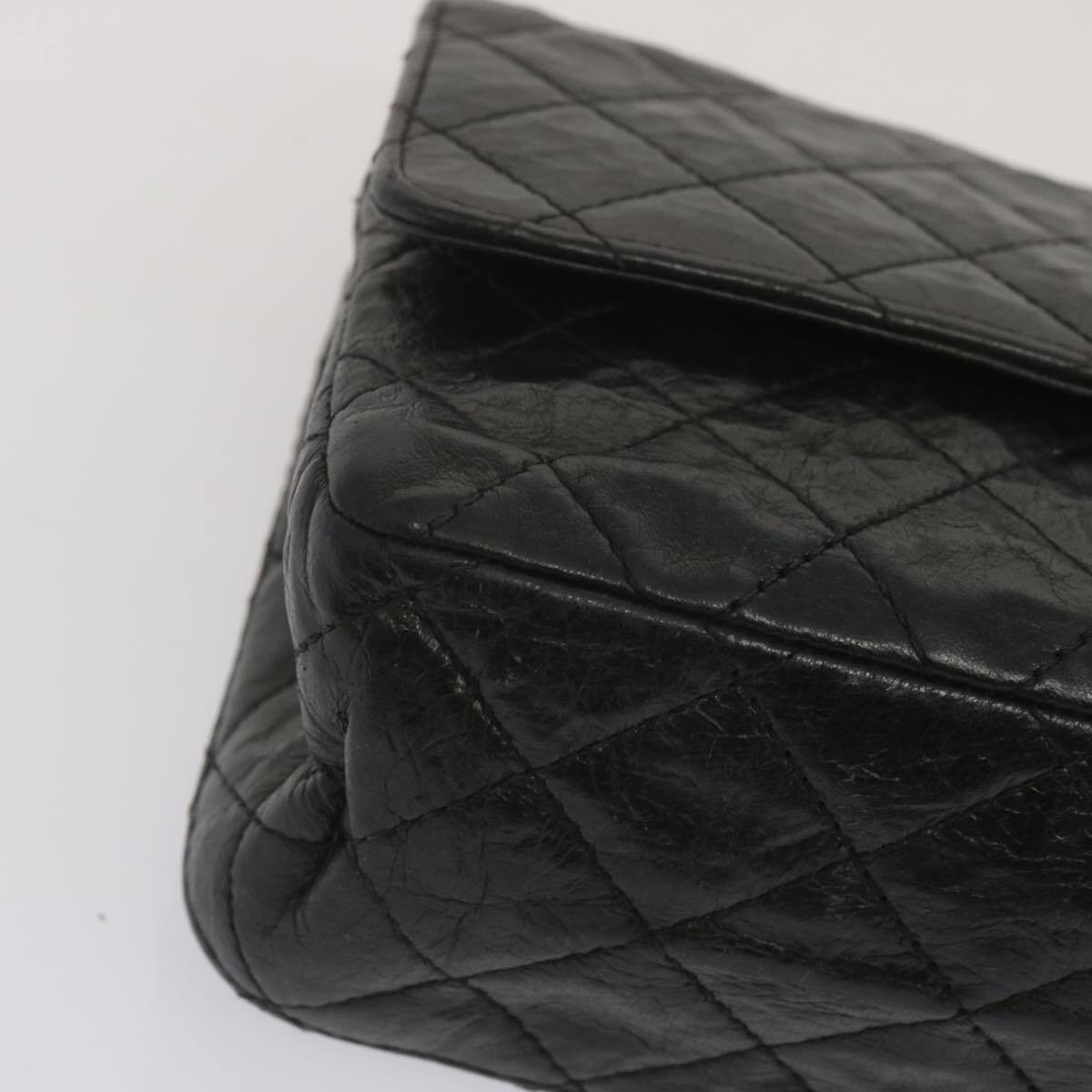 CHANEL 2.55 Matelasse Chain Bag Aged Calfskin Black A37586 CHANEL 2.55 Matelasse Chain Bag Aged Calfskin Black A37586