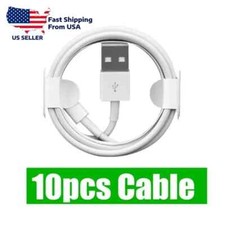 10 Pack Original USB Fast Charger 3 FT Cable Cord iPhone 14 13 12 11 X Pro Max