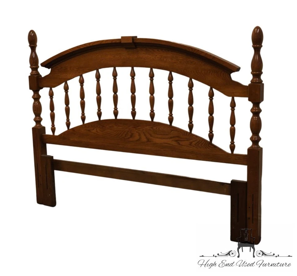 KINCAID FURNITURE Solid Oak Early American Queen Size Headboard 27-138 - Image 2 of 4
