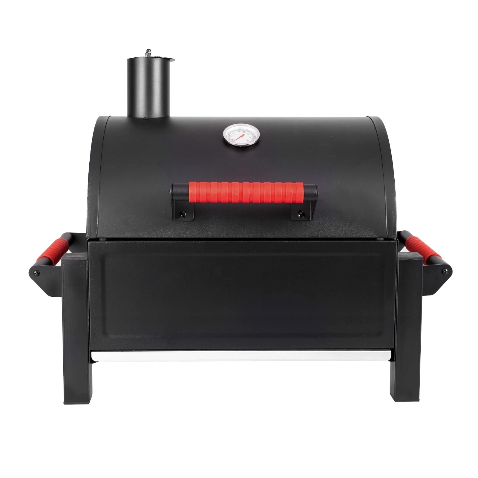 proriddle Portable Charcoal BBQ Grills with Cast Iron Grates, Black