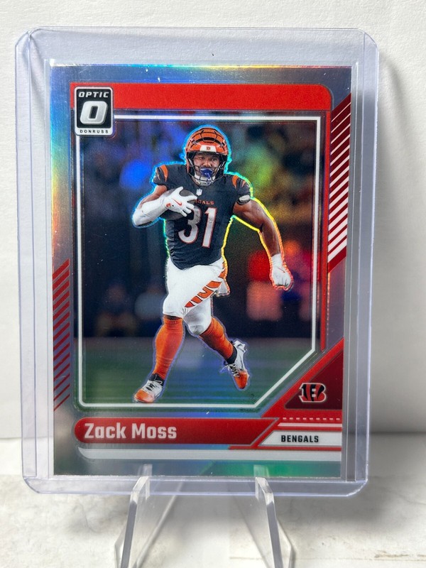 Zack Moss 2024 Donruss Optic Holo Silver Prizm Cincinnati Bengals