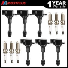 6PCS Ignition Coils w/ Spark Plugs For Infiniti QX4 Nissan Altima Suzuki Equator