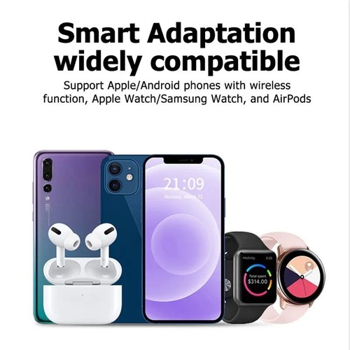 Chargeur Sans Fil Magnétique Induction Apple Iphone 12 13 14 15 Samsung Station - Photo 5 sur 15