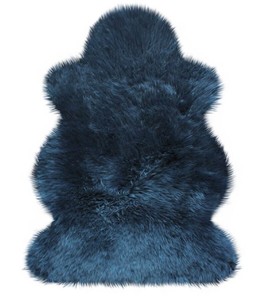fell teppich blau