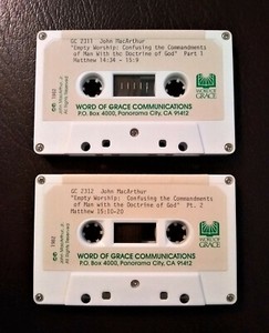 JOHN MACARTHUR AUDIO TAPE SET  CONFUSING MAN'S COMMANDMENTS WITH DOCTRINE OF GOD