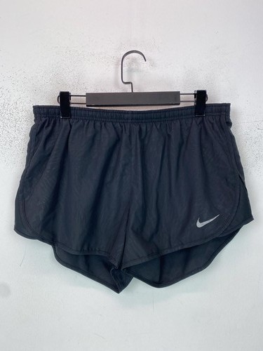 Nike Black Abstract Print Activewear Running Shorts Mid Rise Lightweight L - Bild 1 von 8