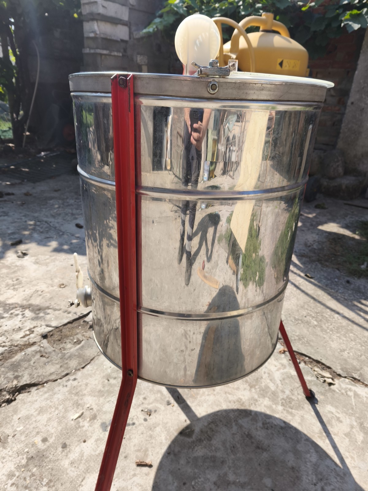 SMIELATORE MANUALE RADIALE 9 FAVI IN ACCIAIO INOX - APICOLTURA