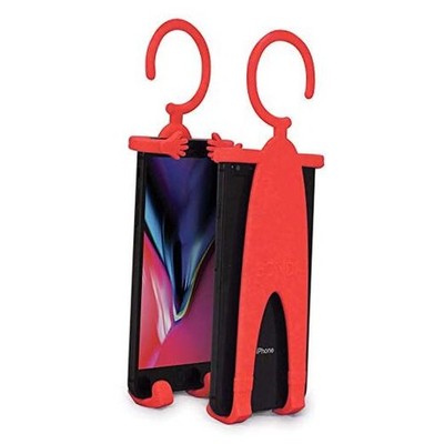 Plus Flex Phone Holder and Stand - Adjustable Flexible Silicone Case Red