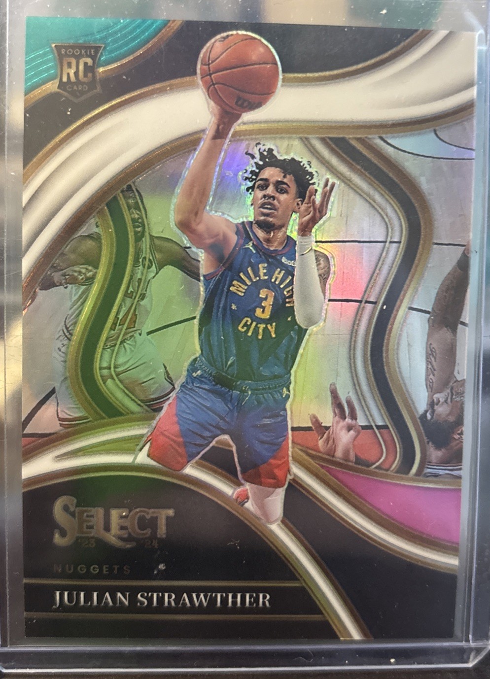 2023-24 Select - Courtside Julian Strawther #78 Teal White Pink Prizm /49 (RC)