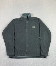 REI Fleece Jacket Womens Medium Gray Full Zip Stand Collar Outdoor Hiking