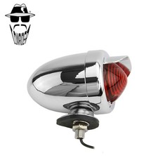 ORIGINAL LOWRIDER Rear Dummy Bullet Light Chrome/Red Lens Cruiser Bicycles.