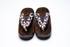 DEAR VANILLA AUTHENTIC JAPANESE YUKATA KIMONO GETA SANDALS 24.5cm US SIZE 7.5