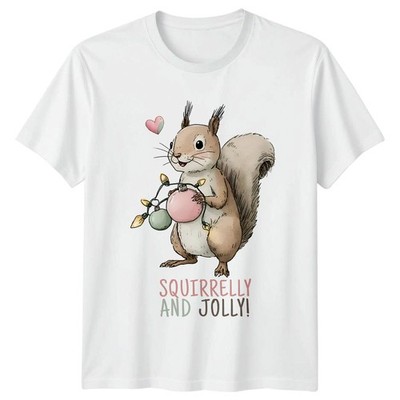 Eichhörnchen und lustig Weihnachten Feiertage Männer Frauen Grafik T-Shirt festlich Tier Top