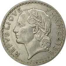 Coin, France, Lavrillier, 5 Francs, 1937, Paris, VF, Nickel, KM:888, Le