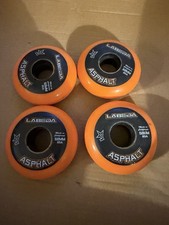 4 X LABEDA ASPHALT ORANGE Inline Roller Hockey Wheels 68mm