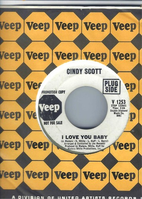 #ad CINDY SCOTT quot;I LOVE YOU BABYquot; quot;IN YOUR SPARE TIMEquot; VEEP 1253 PROMO NORTHERN $359.00