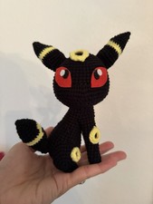Handmade Pok mon Umbreon Crochet Plush Amigurumi Stuffed Animal Small 6  