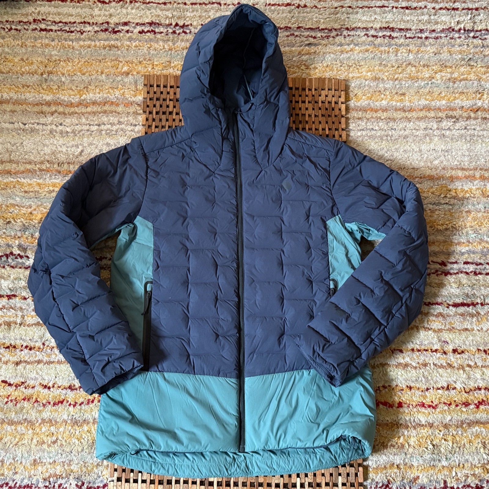 Mountain Hardwear Stretch Down Hoodie Hoody Puffer Jacket Blue  Men's Medium M