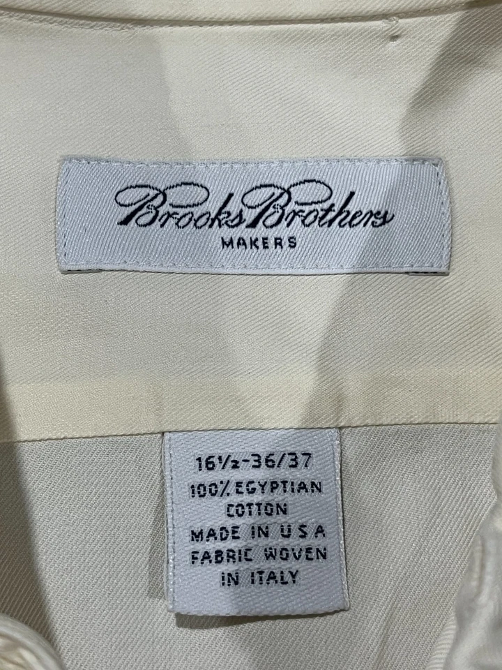 Camisa Brooks Brothers Para Hombres 16.5 36/37 Fabricantes Hecha en EE. UU. Oxford Ocbd Vestido Trabajo Foto 4 de 4