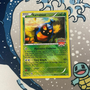 Karrablast 8/101 Staff Championship Series Promo Noble Victories Pokemon Card LP