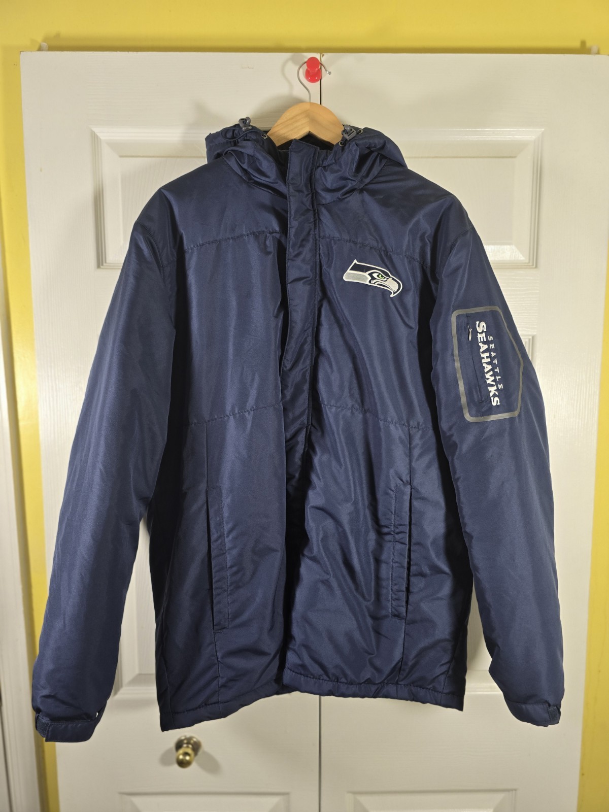 Seattle Seahawks Jacket NFL  Hoodie  Full Zip  Mens Large
