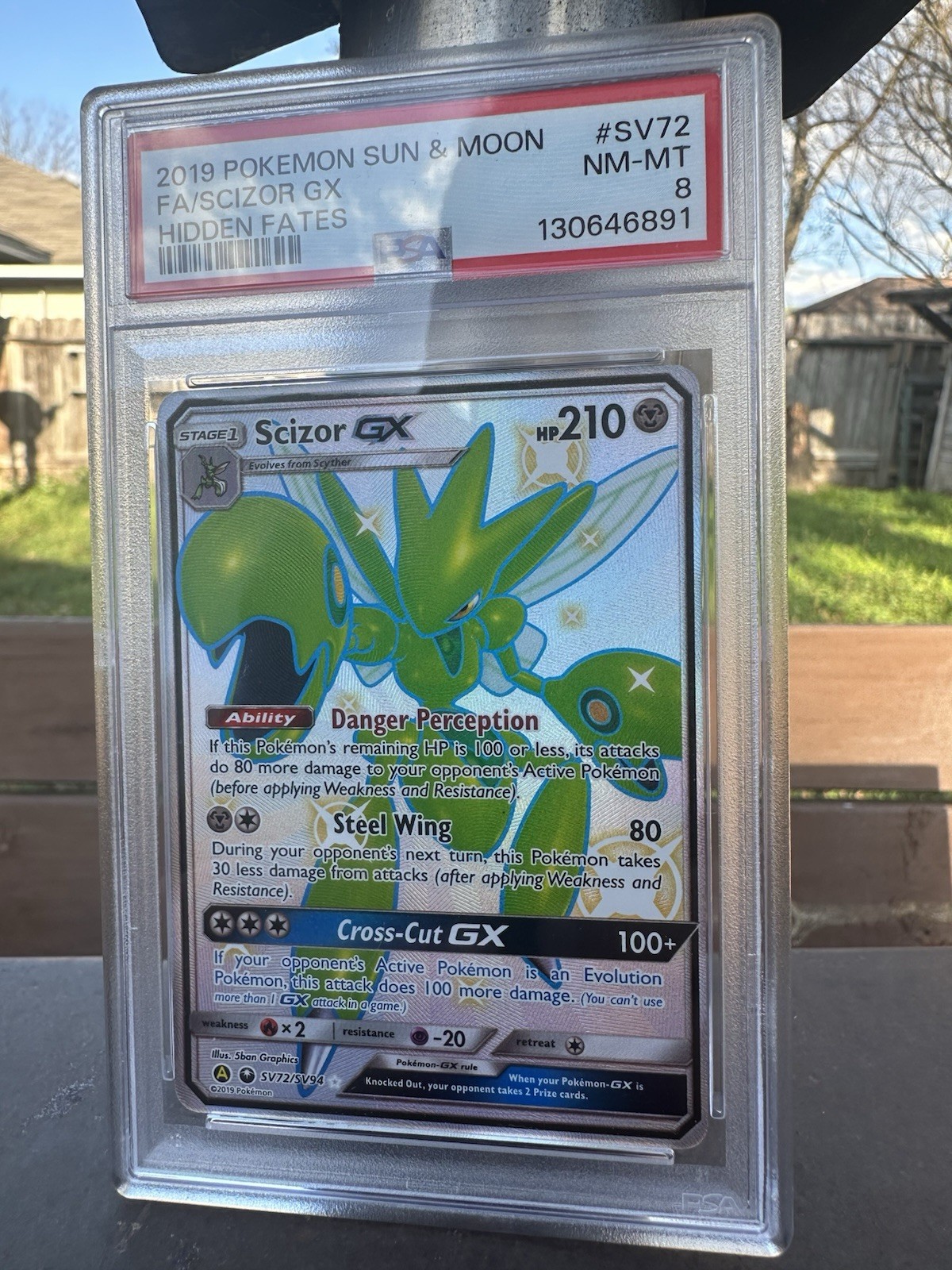 2019 Scizor GX Full Art Hidden Fates PSA 8 NW/Mint Pokemon Card Game