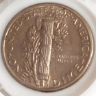 1943 S Mercury Silver 90% Dime About Uncirculated Brilliant White Free Post