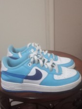Nike Air Force 1 Low Shoes Youth Size 5Y Blue White DZ2660-100 Sneaker Leather