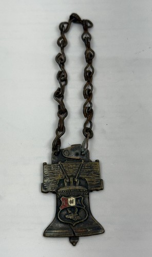 1917 Foresters of America Liberty Bell Medallion on Chain