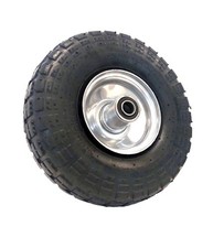 Silberner Stahl Pneumatischer Rad 3.50-4 16mm Achse Wagen Kart