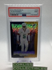 2024 Prizm DECA JALEN RAMSEY Black Gold Shimmer #5/8 NUMBER MATCH! PSA 9 POP 2!