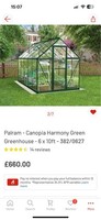 Palram 6 x 10ft Harmony Greenhouse - Green - NEW