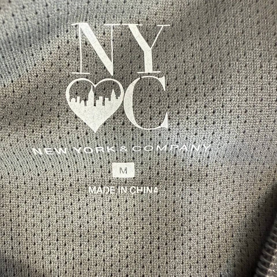 NYC Gray Rain Jacket Women’s M — Lightweight Windbreaker EUC Packable Rain Coat - Image 3 of 4