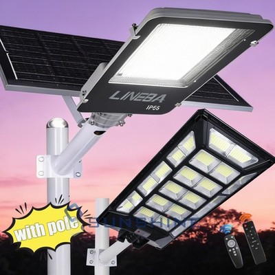 99990000LM Commercial Solar Street Light Dusk to Dawn Road Area Lamp High Bright