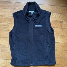 Columbia Kids Toddler Fleece Vest Black Full Zip Size XXS 4-5 EUC